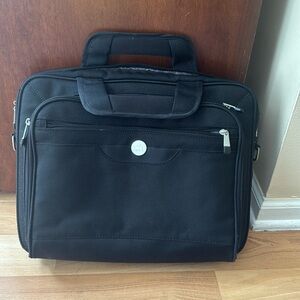 Dell Computer Laptop Briefcase Shoulder/Messenger Nylon Bag Black 15"